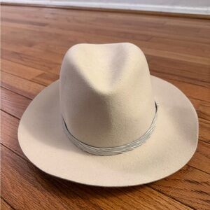 Rag & Bone Beige Fedora with Black Ribbon